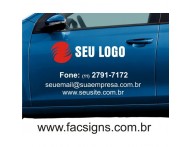 ADESIVO PARA PORTA DE CARRO LOGO PERSONALIZADA KIT COM 02 PEÇAS 